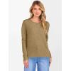 imageANRABESS Womens 100 Wool Sweaters Crewneck Long Sleeve Work Business Casual Basic Sweater Tops 2025 Fall OutfitsTan
