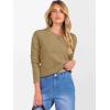 imageANRABESS Womens 100 Wool Sweaters Crewneck Long Sleeve Work Business Casual Basic Sweater Tops 2025 Fall OutfitsTan