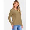 imageANRABESS Womens 100 Wool Sweaters Crewneck Long Sleeve Work Business Casual Basic Sweater Tops 2025 Fall OutfitsTan