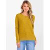 imageANRABESS Womens 100 Wool Sweaters Crewneck Long Sleeve Work Business Casual Basic Sweater Tops 2025 Fall OutfitsYellow