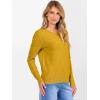 imageANRABESS Womens 100 Wool Sweaters Crewneck Long Sleeve Work Business Casual Basic Sweater Tops 2025 Fall OutfitsYellow