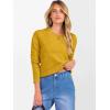 imageANRABESS Womens 100 Wool Sweaters Crewneck Long Sleeve Work Business Casual Basic Sweater Tops 2025 Fall OutfitsYellow