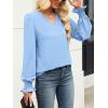 imageANRABESS Womens Business Casual Tops V Neck Puff Long Sleeve Shirts Dressy Office Work Blouse 2025 Fall Outfits ClothesBright Bblue
