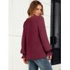 imageANRABESS Womens Business Casual Tops V Neck Puff Long Sleeve Shirts Dressy Office Work Blouse 2025 Fall Outfits ClothesBurgundy Wine Red