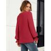 imageANRABESS Womens Business Casual Tops V Neck Puff Long Sleeve Shirts Dressy Office Work Blouse 2025 Fall Outfits ClothesRed