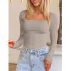 imageANRABESS Womens Long Sleeve Shirts Scoop Neck Lace Going Out Tops Slim Fit Rib Knit Casual Blouses 2025 Fall Fashion OutfitsBeige