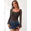 imageANRABESS Womens Long Sleeve Shirts Scoop Neck Lace Going Out Tops Slim Fit Rib Knit Casual Blouses 2025 Fall Fashion OutfitsCoffee