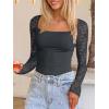 imageANRABESS Womens Long Sleeve Shirts Scoop Neck Lace Going Out Tops Slim Fit Rib Knit Casual Blouses 2025 Fall Fashion OutfitsDeep Grey