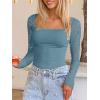 imageANRABESS Womens Long Sleeve Shirts Scoop Neck Lace Going Out Tops Slim Fit Rib Knit Casual Blouses 2025 Fall Fashion OutfitsGrey Blue