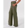 imageANRABESS Womens Sweatpants Wide Leg Casual Loose Baggy Lounge Travel Pants 2025 Fall Drawstring Joggers with PocketsArmy Green