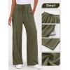 imageANRABESS Womens Sweatpants Wide Leg Casual Loose Baggy Lounge Travel Pants 2025 Fall Drawstring Joggers with PocketsArmy Green