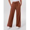 imageANRABESS Womens Sweatpants Wide Leg Casual Loose Baggy Lounge Travel Pants 2025 Fall Drawstring Joggers with PocketsBurnt Brown