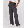 imageANRABESS Womens Sweatpants Wide Leg Casual Loose Baggy Lounge Travel Pants 2025 Fall Drawstring Joggers with PocketsDeep Gray