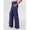 imageANRABESS Womens Sweatpants Wide Leg Casual Loose Baggy Lounge Travel Pants 2025 Fall Drawstring Joggers with PocketsNavy Blue