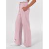 imageANRABESS Womens Sweatpants Wide Leg Casual Loose Baggy Lounge Travel Pants 2025 Fall Drawstring Joggers with PocketsPink