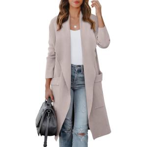 imageANRABESS Womens Long Cardigan Sweater 2025 Fall Fashion Casual Oversized Knit Open Front Coatigan Jacket Coat OutfitsLight Khaki
