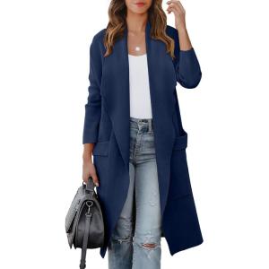 imageANRABESS Womens Long Cardigan Sweater 2025 Fall Fashion Casual Oversized Knit Open Front Coatigan Jacket Coat OutfitsNavy Blue
