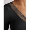 imageANRABESS Long Sleeve Shirts for Women Lace V Neck Slim Fit Basic TShirt Dressy Casual Blouses 2025 Trendy Fall Going Out TopBlack