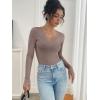 imageANRABESS Long Sleeve Shirts for Women Lace V Neck Slim Fit Basic TShirt Dressy Casual Blouses 2025 Trendy Fall Going Out TopLight Tan