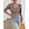 imageANRABESS Long Sleeve Shirts for Women Lace V Neck Slim Fit Basic TShirt Dressy Casual Blouses 2025 Trendy Fall Going Out TopLight Tan