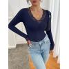 imageANRABESS Long Sleeve Shirts for Women Lace V Neck Slim Fit Basic TShirt Dressy Casual Blouses 2025 Trendy Fall Going Out TopNavy Blue