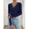 imageANRABESS Long Sleeve Shirts for Women Lace V Neck Slim Fit Basic TShirt Dressy Casual Blouses 2025 Trendy Fall Going Out TopNavy Blue