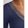 imageANRABESS Long Sleeve Shirts for Women Lace V Neck Slim Fit Basic TShirt Dressy Casual Blouses 2025 Trendy Fall Going Out TopNavy Blue