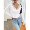 imageANRABESS Long Sleeve Shirts for Women Lace V Neck Slim Fit Basic TShirt Dressy Casual Blouses 2025 Trendy Fall Going Out TopWhite