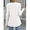 imageANRABESS Tunic Tops for Women Long Sleeve Babydoll Cute Shirts Loose Flowy Pleated Tummy Hide Blouses 2025 Fall Outfits M3XLWhite