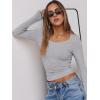 imageANRABESS Women Long Sleeve Crop Tops Scoop Neck Ribbed Knit Tight Slim Fit 2025 Fall Going Out Sexy TShirts Basic Tee ShirtsGrey