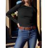 imageANRABESS Women Long Sleeve Shirts Ribbed Knit Slim Fitted Tops Casual Basic Tight Tee TShirts 2025 Fall Underscrubs LayerBlack