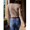 imageANRABESS Women Long Sleeve Shirts Ribbed Knit Slim Fitted Tops Casual Basic Tight Tee TShirts 2025 Fall Underscrubs LayerCamel