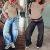 imageANRABESS Women Long Sleeve Shirts Ribbed Knit Slim Fitted Tops Casual Basic Tight Tee TShirts 2025 Fall Underscrubs LayerCamel