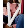 imageANRABESS Women Long Sleeve Shirts Ribbed Knit Slim Fitted Tops Casual Basic Tight Tee TShirts 2025 Fall Underscrubs LayerCoral White