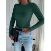 imageANRABESS Women Long Sleeve Shirts Ribbed Knit Slim Fitted Tops Casual Basic Tight Tee TShirts 2025 Fall Underscrubs LayerDark Green