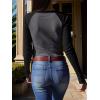 imageANRABESS Women Long Sleeve Shirts Ribbed Knit Slim Fitted Tops Casual Basic Tight Tee TShirts 2025 Fall Underscrubs LayerGrey Black