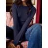 imageANRABESS Women Long Sleeve Shirts Ribbed Knit Slim Fitted Tops Casual Basic Tight Tee TShirts 2025 Fall Underscrubs LayerNavy Blue