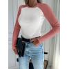 imageANRABESS Women Long Sleeve Shirts Ribbed Knit Slim Fitted Tops Casual Basic Tight Tee TShirts 2025 Fall Underscrubs LayerWhite Coral