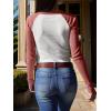imageANRABESS Women Long Sleeve Shirts Ribbed Knit Slim Fitted Tops Casual Basic Tight Tee TShirts 2025 Fall Underscrubs LayerWhite Coral