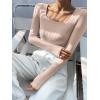 imageANRABESS Women Long Sleeve Thermal Top Scoop Neck Slim Fit Fleece Shirts Basic Tee Casual 2025 Fall Winter Warm UndershirtsGrey Camel