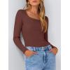 imageANRABESS Women Long Sleeve Thermal Top Scoop Neck Slim Fit Fleece Shirts Basic Tee Casual 2025 Fall Winter Warm UndershirtsRed Brown