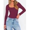 imageANRABESS Women Long Sleeve Thermal Top Scoop Neck Slim Fit Fleece Shirts Basic Tee Casual 2025 Fall Winter Warm UndershirtsWine Red