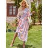 imageANRABESS Womens Long Sleeve Floral Maxi Dress Casual V Neck Chiffon Boho Flowy Beach Fall Wedding Guest Party Long DressesCrayon Multicolored Floral