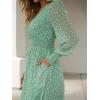 imageANRABESS Womens Long Sleeve Floral Maxi Dress Casual V Neck Chiffon Boho Flowy Beach Fall Wedding Guest Party Long DressesGreen White Point
