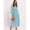 imageANRABESS Womens Long Sleeve Floral Maxi Dress Casual V Neck Chiffon Boho Flowy Beach Fall Wedding Guest Party Long DressesOrange White Floral