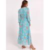 imageANRABESS Womens Long Sleeve Floral Maxi Dress Casual V Neck Chiffon Boho Flowy Beach Fall Wedding Guest Party Long DressesOrange White Floral