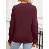 imageANRABESS Womens Long Sleeve Shirts Crewneck Casual Loose Tunic Tops Dressy Work Blouses Fall Fashion Clothes 2025Burgundy