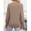 imageANRABESS Womens Long Sleeve Shirts Crewneck Casual Loose Tunic Tops Dressy Work Blouses Fall Fashion Clothes 2025Khaki
