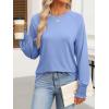 imageANRABESS Womens Long Sleeve Shirts Crewneck Casual Loose Tunic Tops Dressy Work Blouses Fall Fashion Clothes 2025Light Blue