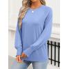 imageANRABESS Womens Long Sleeve Shirts Crewneck Casual Loose Tunic Tops Dressy Work Blouses Fall Fashion Clothes 2025Light Blue